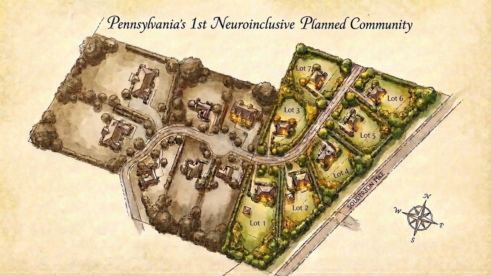 Pennsylvania's 1st Neuroinclusive Planned Community site plan — a neuroinclusive planned community in Hilltown Township, Bucks County, PA